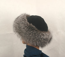 Load image into Gallery viewer, Style 21 Hat made with Indigo Fox fur and Fur Crown