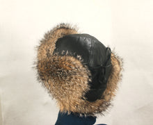 Load image into Gallery viewer, Style 6000 Fur Trooper Hat made with Grey Fox fur