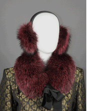 Load image into Gallery viewer, Collar 109-6 made with Burgundy on Indigo fox fur
