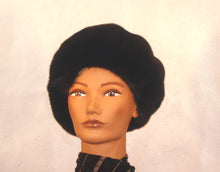 Load image into Gallery viewer, Style 882  Fur Beret made with Black Mink
