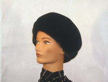 Load image into Gallery viewer, Style 882  Fur Beret made with Black Mink
