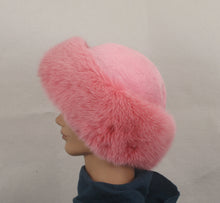 Load image into Gallery viewer, Style 21 Hat made with Pink Fox fur and Fur Crown
