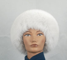 Load image into Gallery viewer, Style 21 Hat made with Natural White Fox fur and Fur Crown
