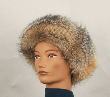 Load image into Gallery viewer, Style 6000  Fur Trooper Hat made with Grey Fox fur
