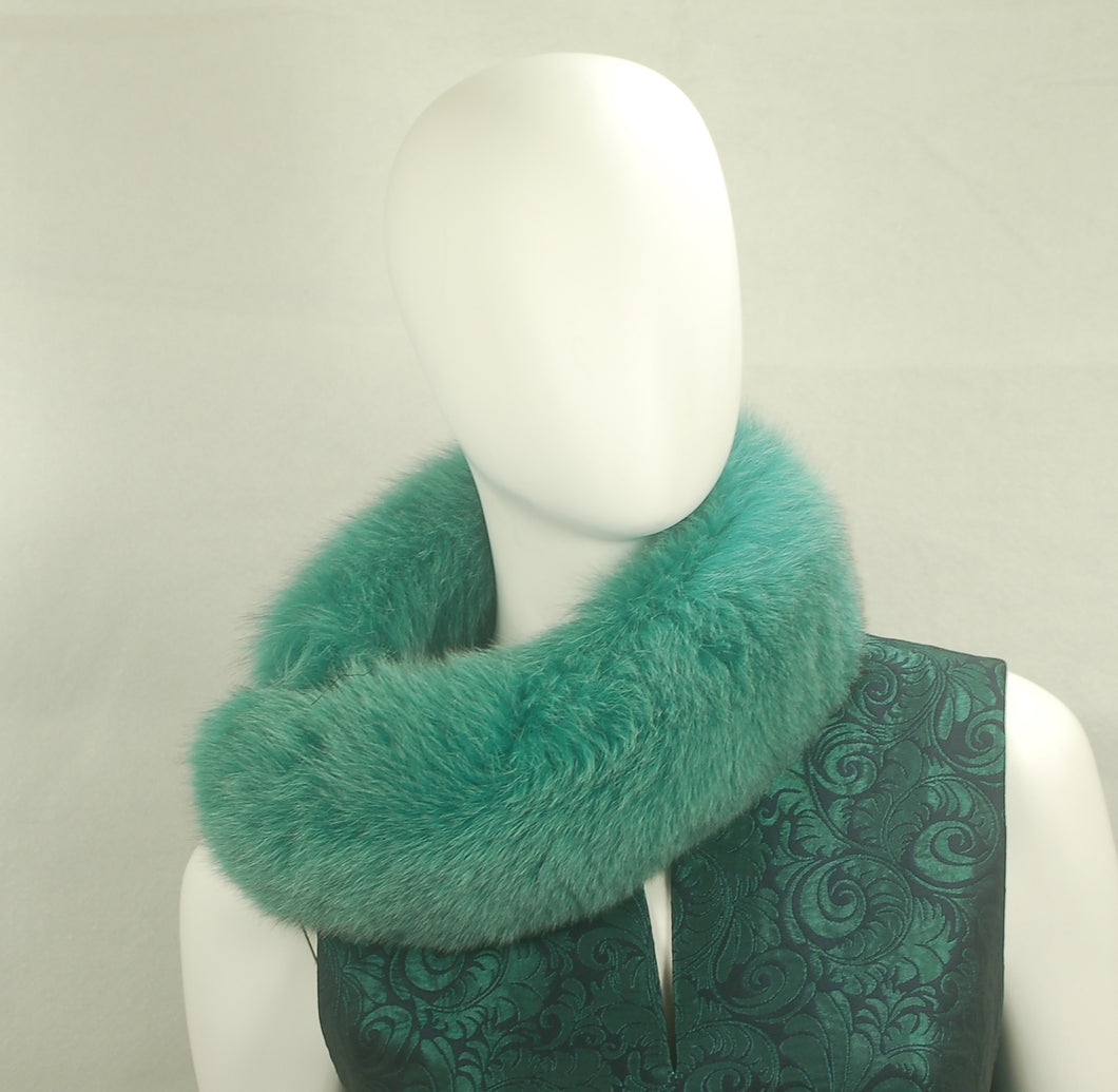 Fur Headband made with Mint Green Fox fur