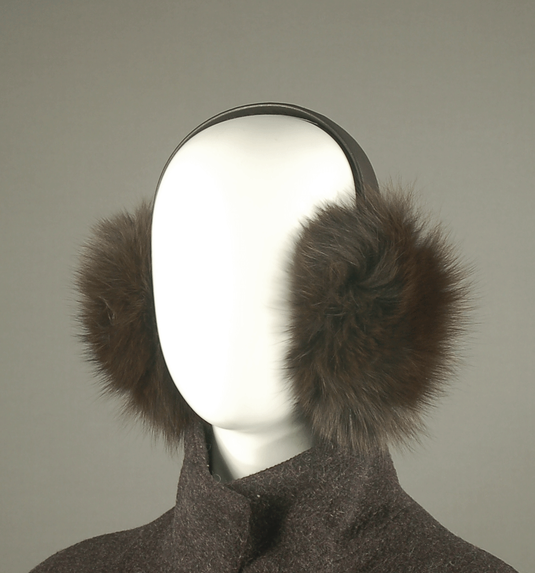 Fur Earmuff made with Brown Fox fur