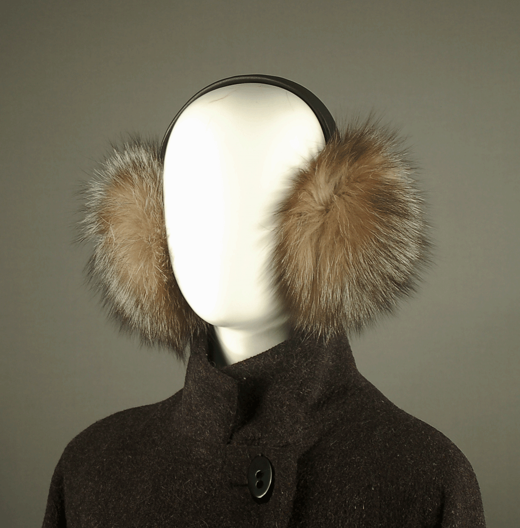 Fur Earmuff B made with Crystal Fox fur