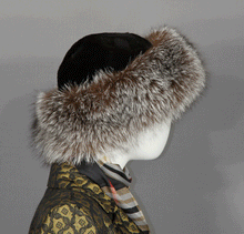 Load image into Gallery viewer, Style 21 Crystal fox fur with sheared mink fur crown # A 2
