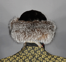 Load image into Gallery viewer, Style 21 Crystal fox fur with sheared mink fur crown # A 2
