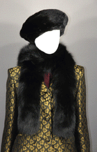 Load image into Gallery viewer, Cut Boa A-1 made with black fox fur
