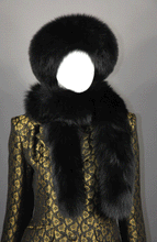 Load image into Gallery viewer, Cut Boa A-1 made with black fox fur
