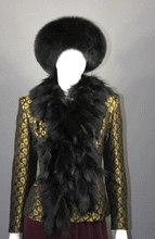 Load image into Gallery viewer, Fur feather boa in Black fox fur
